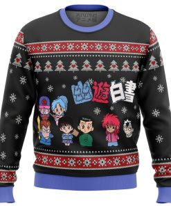 Ghost Fighter Yu Yu Hakusho Chibis Premium Ugly Christmas Sweater