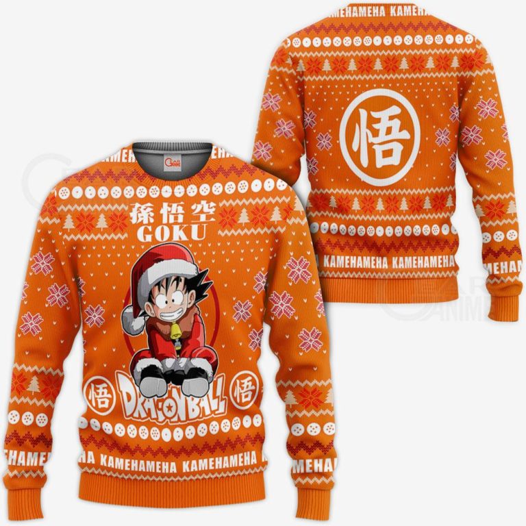 Goku Kid Ugly Christmas Sweater Dragon Ball Anime Xmas Gift