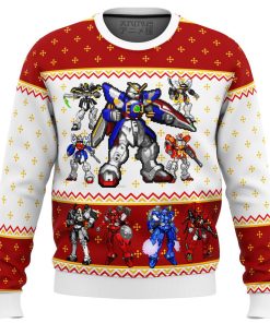 Gundam Wing Sprites Premium Ugly Christmas Sweater Gundam Wing Sprites Premium Ugly Christmas Sweater