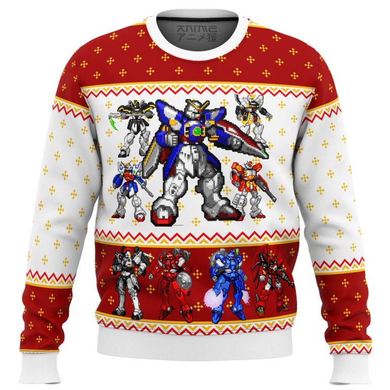 Gundam Wing Sprites Premium Ugly Christmas Sweater