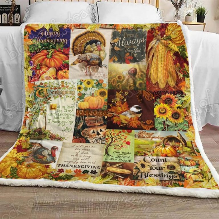 Happy Thanksgiving Fleece Blanket