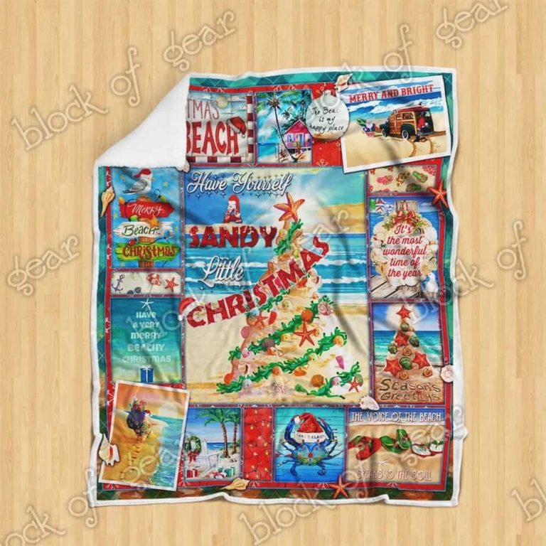 Have Yourself A Sandy Little Christmas Fleece Blanket