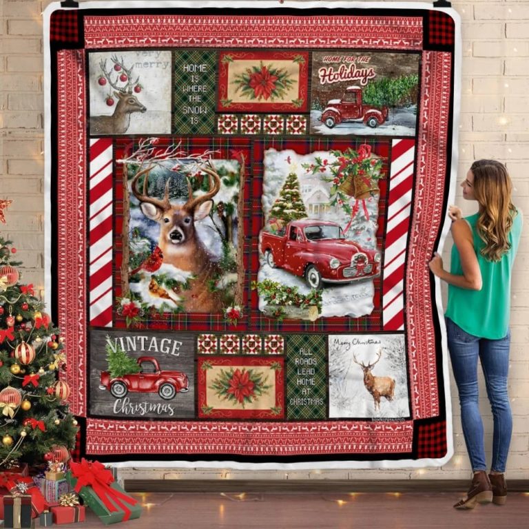 Home For The Holidays Fleece Blanket