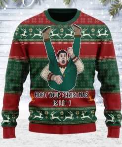 Hope Your Christmas Is Lit For Unisex Ugly Christmas Sweater