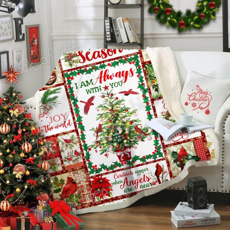 I Am Always With You, Cardinal Christmas Fleece Blanket