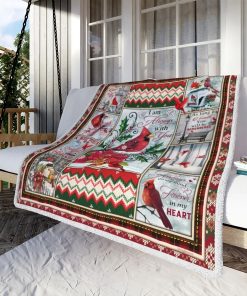I Am Always With You Cardinal In The Snow Fleece Blanket