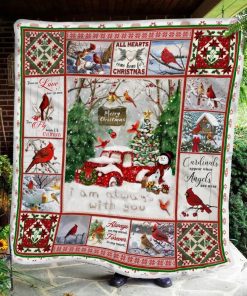 I Am Always With You, Christmas Cardinal Fleece Blanket