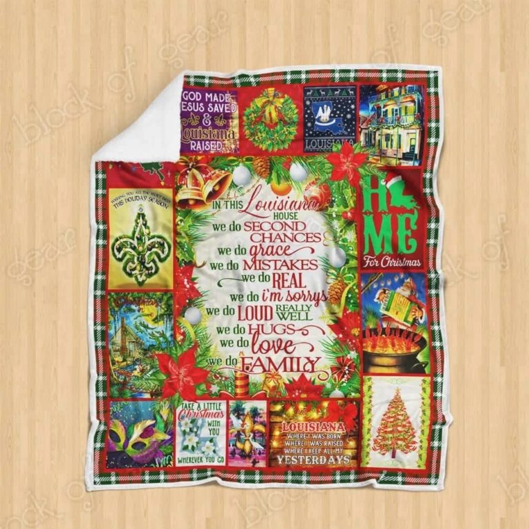 In This Louisiana House, Christmas Fleece Blanket