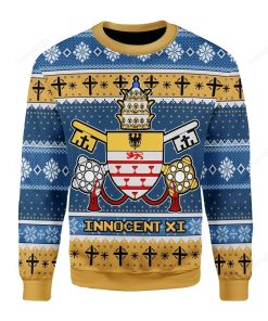 Innocent Xi Coat Of Arms Christmas For Unisex Ugly Christmas Sweater