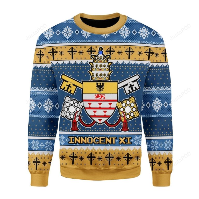 Innocent Xi Coat Of Arms Christmas For Unisex Ugly Christmas Sweater