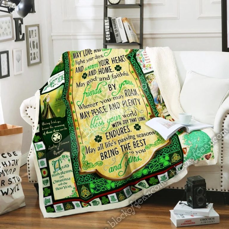 Irish Christmas Blessings For You Fleece Blanket