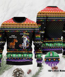 LGBT – Your Best Friend My Best Friend Horse And Unicorn Ugly Sweater