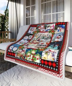 Love Never Melts Snowman Happy Christmas Fleece Blanket