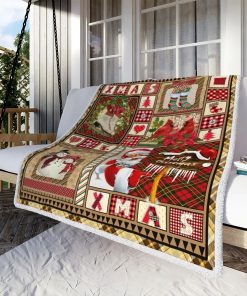 Merry Christmas Truck Fleece Blanket