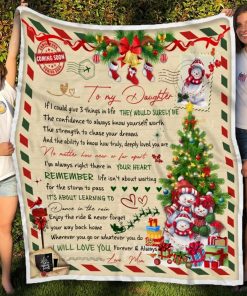 Mom To Daughter, Enjoy The Ride And Never Forget Your Way Back Home, Christmas Fleece Blanket