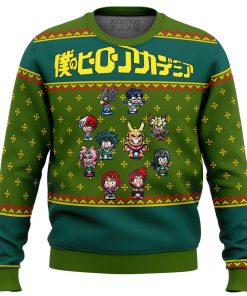 My Hero Academia Sprites Premium Ugly Christmas Sweater My Hero Academia Sprites Premium Ugly Christmas Sweater