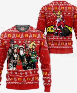 My Hero Academia Ugly Christmas Sweater Santa Anime Xmas Gift My Hero Academia Ugly Christmas Sweater Santa Anime Xmas Gift