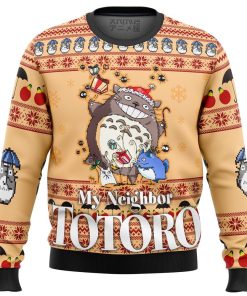 My Neighbor Totoro Friends Premium Ugly Christmas Sweater My Neighbor Totoro Friends Premium Ugly Christmas Sweater