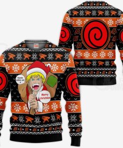 Naruto Ugly Christmas Sweater Badge Uzumaki Clan Custom Xmas Gift Naruto Ugly Christmas Sweater Badge Uzumaki Clan Custom Xmas Gift