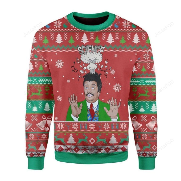 Neil Degrasse Tyson Science Big Bang Ugly Christmas Sweater