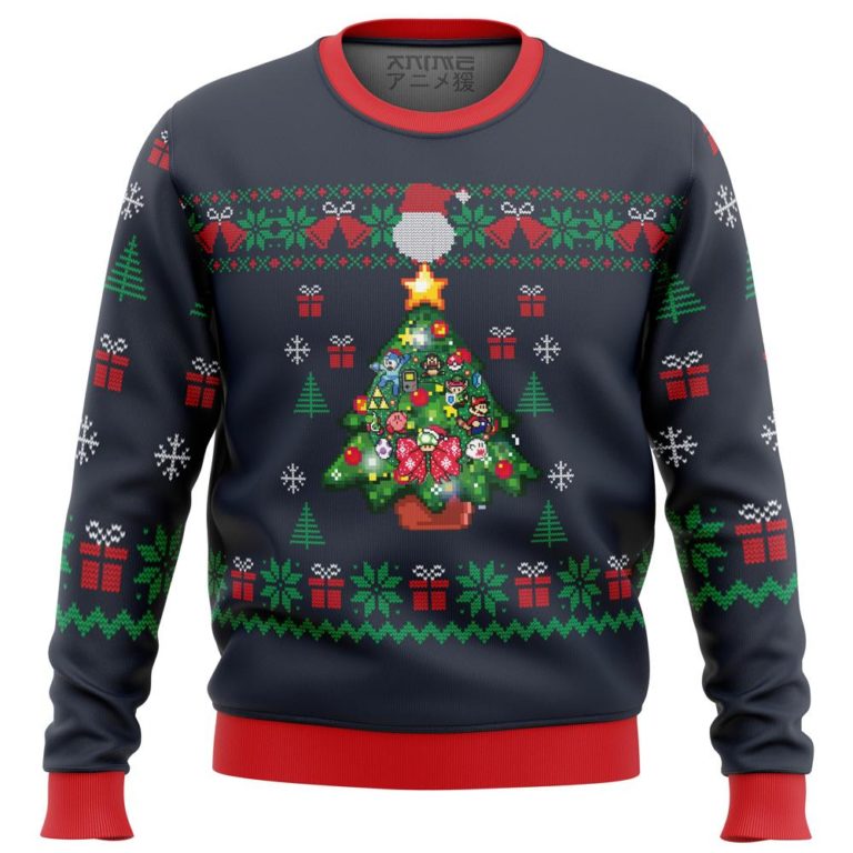 Nintendo Tree Premium Ugly Christmas Sweater