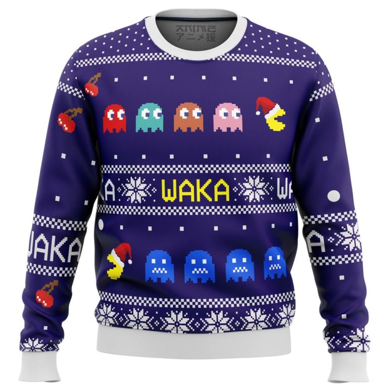 Pacman Waka Waka Premium Ugly Christmas Sweater
