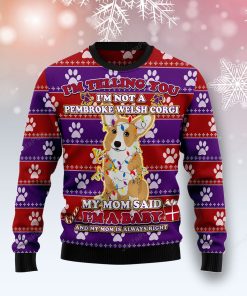 Pembroke Welsh Corgi Baby Christmas Christmas Wool Sweater
