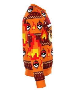 Pokemon Charmander Premium Ugly Christmas Sweater Pokemon Charmander Premium Ugly Christmas Sweater