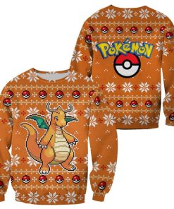 Pokemon Dragonite Ugly Christmas Sweater Custom Xmas Gift