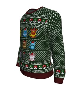 Pokemon Eevee Eeveelutions Premium Ugly Christmas Sweater Pokemon Eevee Eeveelutions Premium Ugly Christmas Sweater