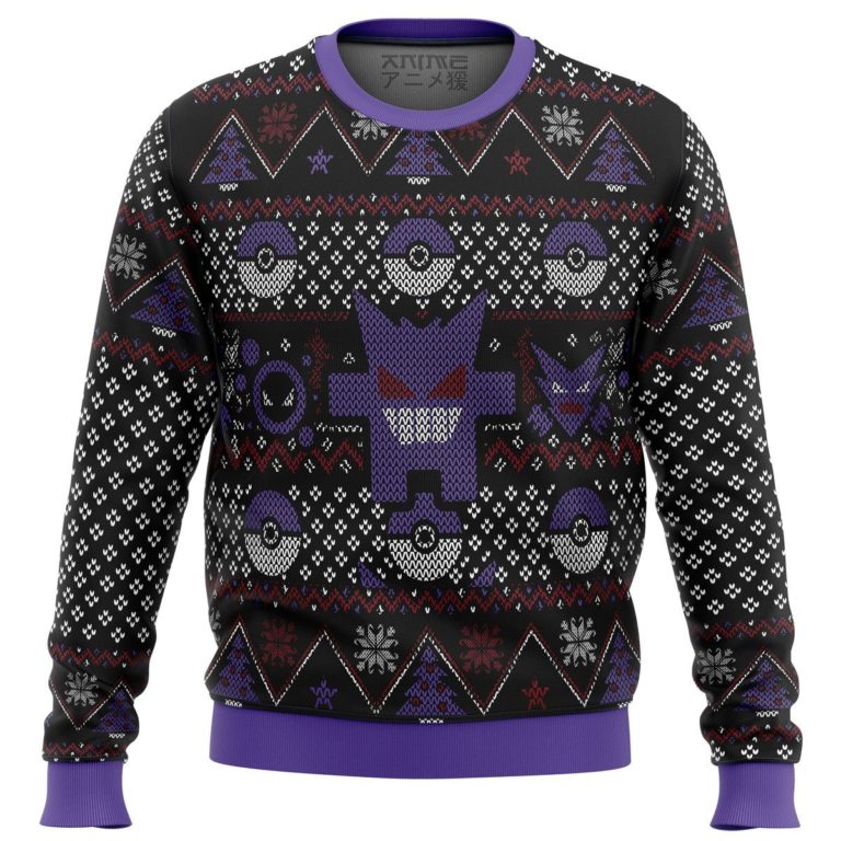 Pokemon Ghost Premium Ugly Christmas Sweater