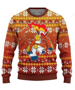 Pokemon Infernape Ugly Christmas Sweater Pokemon Infernape Ugly Christmas Sweater