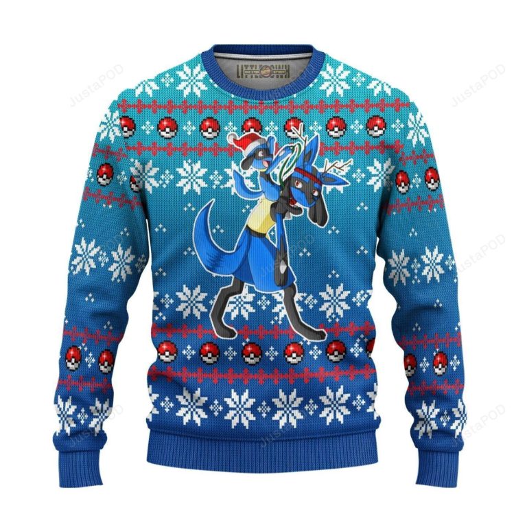 Pokemon Lucario Ugly Christmas Sweater