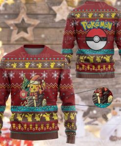 Pokemon Pokeball Pikachu Christmas Gift Sweater, Sweatshirt