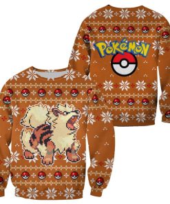 Pokemon Ugly Christmas Sweater Custom Arcanine Xmas Gift