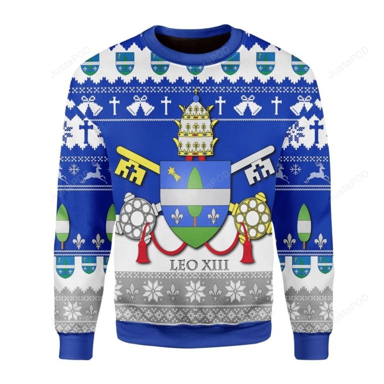 Pope Leo Xiii Coat Of Arms For Unisex Ugly Christmas Sweater