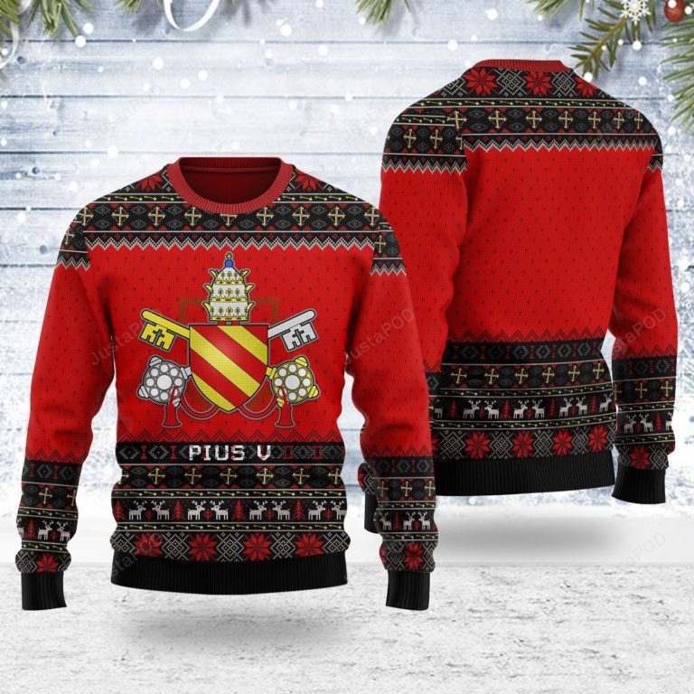 Pope Pius V For Unisex Ugly Christmas Sweater