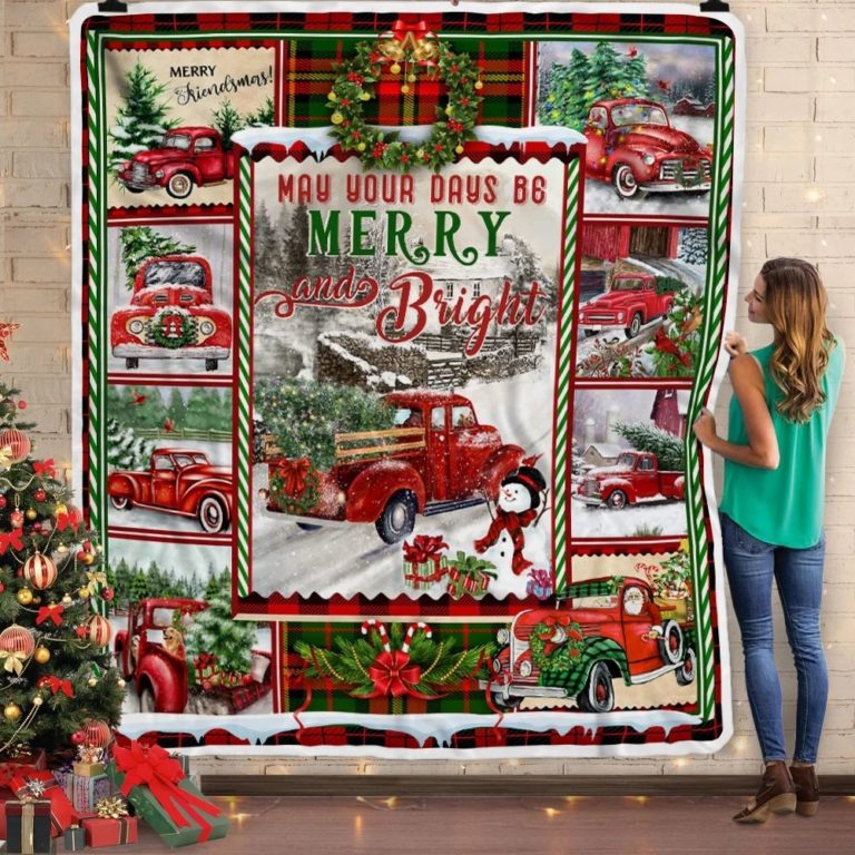Red Truck Christmas Sofa Blanket