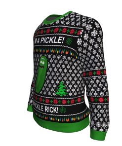 Rick And Morty Pickle Rick Premium Ugly Christmas Sweater