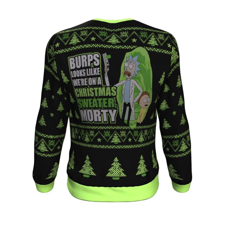 Rick And Morty Were In A Xmas Sweater Premium Ugly Christmas Sweater