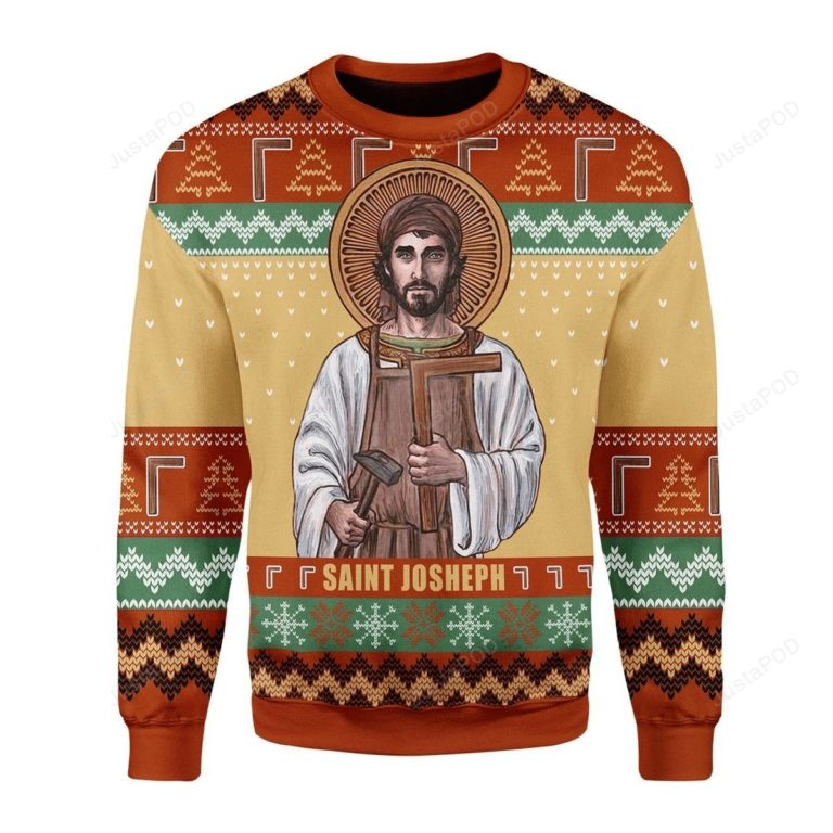 Saint Joseph The Worker For Unisex Ugly Christmas Sweater