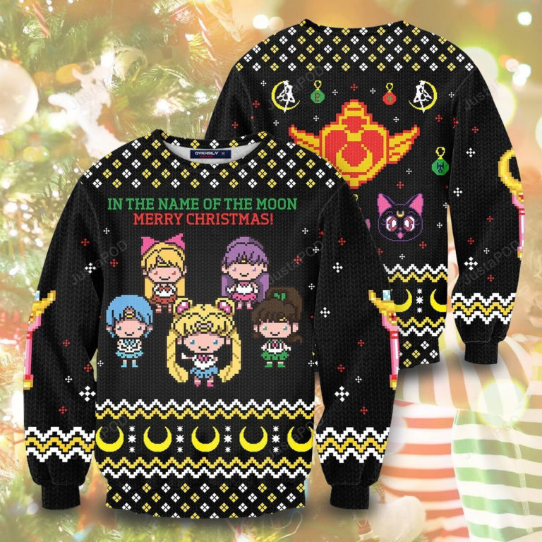 Sallor Moon In The Name Of The Moon Merry Christmas Sweater, Sweatshirt