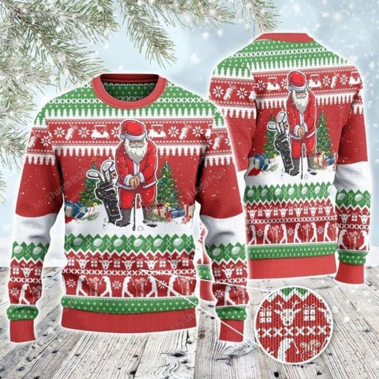 Santa Playing All Over Print Christmas Sweater