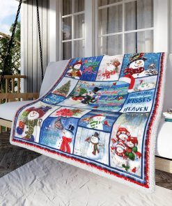 Snowman Be Merry And Bright Fleece Blanket
