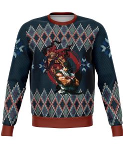 Street Fighter Ryu And Akuma Premium Ugly Christmas Sweater Street Fighter Ryu And Akuma Premium Ugly Christmas Sweater