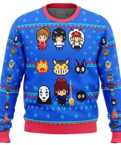Studio Ghibli Blue Premium Ugly Christmas Sweater