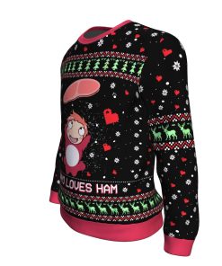 Studio Ghibli Ponyo Loves Ham Miyazaki Premium Ugly Christmas Sweater Studio Ghibli Ponyo Loves Ham Miyazaki Premium Ugly Christmas Sweater