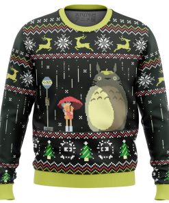 Studio Ghibli Totoro Rain Premium Ugly Christmas Sweater
