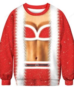 Super Cool Santa Claus Cosplay Ugly Christmas Sweater