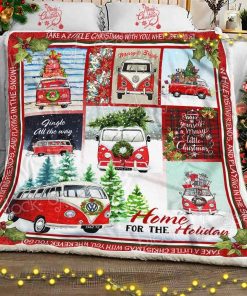 Take A Little Christmas With You Wherever You Go, VW Bus Fleece Blanket